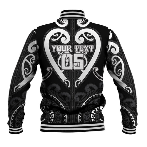 Custom Aotearoa Ngati Raukawa Baseball Jacket Maori Tribal Pattern