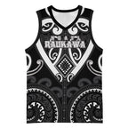 Custom Aotearoa Ngati Raukawa Basketball Jersey Maori Tribal Pattern