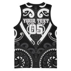 Custom Aotearoa Ngati Raukawa Basketball Jersey Maori Tribal Pattern