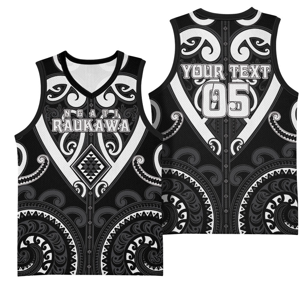 Custom Aotearoa Ngati Raukawa Basketball Jersey Maori Tribal Pattern