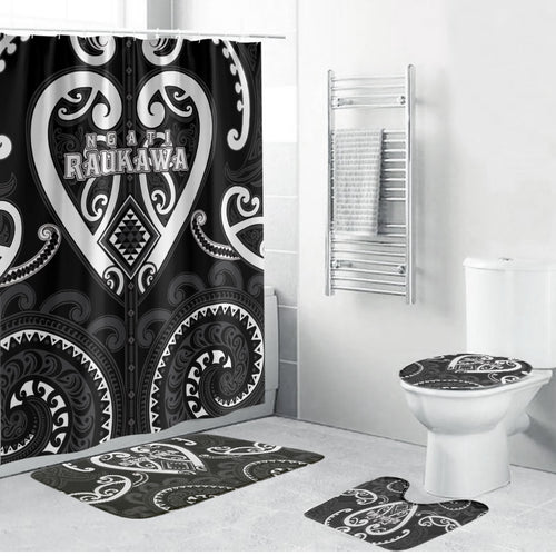 Aotearoa Ngati Raukawa Bathroom Set Maori Tribal Pattern