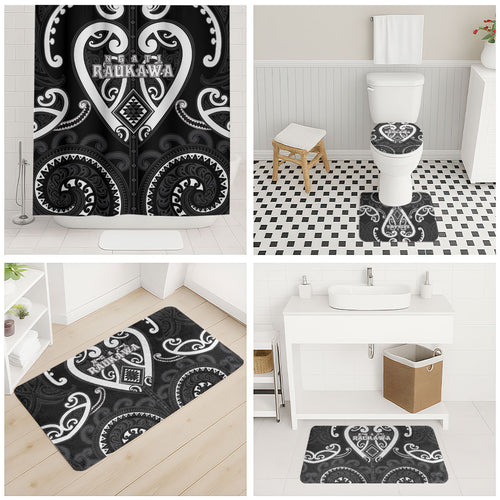 Aotearoa Ngati Raukawa Bathroom Set Maori Tribal Pattern