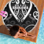 Aotearoa Ngati Raukawa Beach Blanket Maori Tribal Pattern