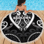 Aotearoa Ngati Raukawa Beach Blanket Maori Tribal Pattern