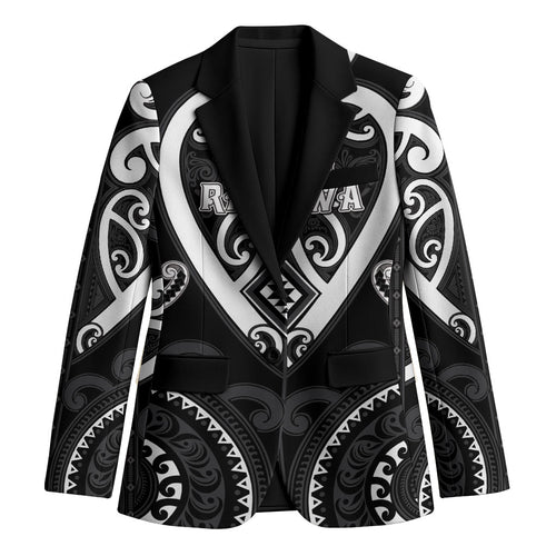 Custom Aotearoa Ngati Raukawa Blazer Maori Tribal Pattern