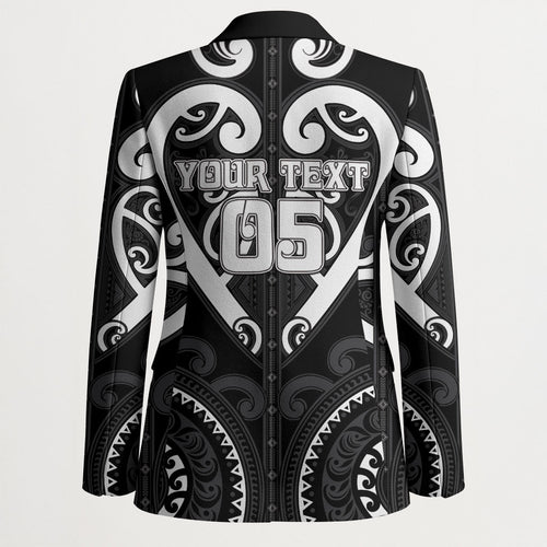 Custom Aotearoa Ngati Raukawa Blazer Maori Tribal Pattern