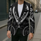 Custom Aotearoa Ngati Raukawa Blazer Maori Tribal Pattern