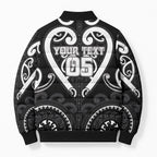 Custom Aotearoa Ngati Raukawa Bomber Puffer Jacket Maori Tribal Pattern