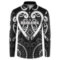 Custom Aotearoa Ngati Raukawa Button Sweatshirt Maori Tribal Pattern