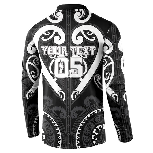Custom Aotearoa Ngati Raukawa Button Sweatshirt Maori Tribal Pattern