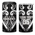 Custom Aotearoa Ngati Raukawa 4 in 1 Can Cooler Tumbler Maori Tribal Pattern