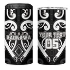 Custom Aotearoa Ngati Raukawa 4 in 1 Can Cooler Tumbler Maori Tribal Pattern