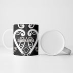 Custom Aotearoa Ngati Raukawa Ceramic Mug Maori Tribal Pattern
