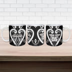 Custom Aotearoa Ngati Raukawa Ceramic Mug Maori Tribal Pattern