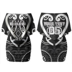 Custom Aotearoa Ngati Raukawa Couples Matching Off Shoulder Short Dress and Hawaiian Shirt Maori Tribal Pattern