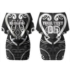 Custom Aotearoa Ngati Raukawa Couples Matching Off Shoulder Short Dress and Long Sleeve Button Shirt Maori Tribal Pattern
