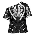 Custom Aotearoa Ngati Raukawa Cross Shoulder Shirt Maori Tribal Pattern