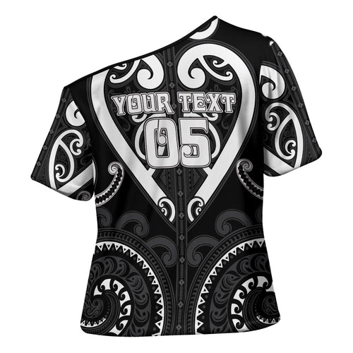 Custom Aotearoa Ngati Raukawa Cross Shoulder Shirt Maori Tribal Pattern