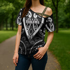 Custom Aotearoa Ngati Raukawa Cross Shoulder Shirt Maori Tribal Pattern