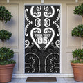 Custom Aotearoa Ngati Raukawa Door Cover Maori Tribal Pattern