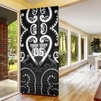 Custom Aotearoa Ngati Raukawa Door Cover Maori Tribal Pattern