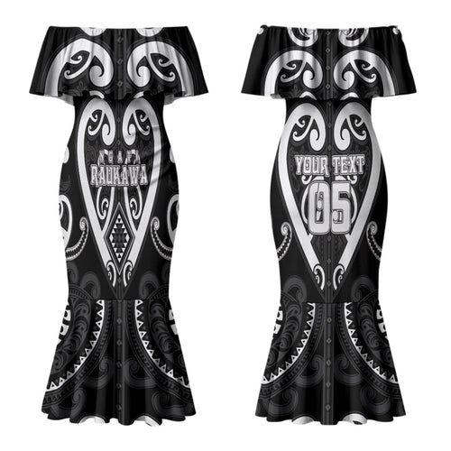 Custom Aotearoa Ngati Raukawa Family Matching Mermaid Dress and Hawaiian Shirt Maori Tribal Pattern