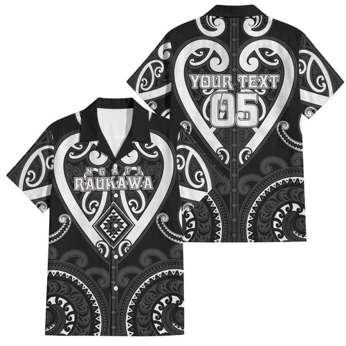 Custom Aotearoa Ngati Raukawa Family Matching Puletasi and Hawaiian Shirt Maori Tribal Pattern