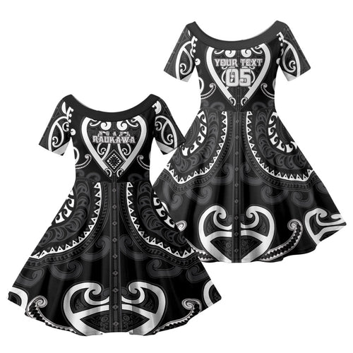 Custom Aotearoa Ngati Raukawa Family Matching Tank Maxi Dress and Hawaiian Shirt Maori Tribal Pattern