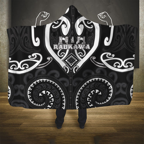 Aotearoa Ngati Raukawa Hooded Blanket Maori Tribal Pattern