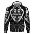 Custom Aotearoa Ngati Raukawa Hoodie Maori Tribal Pattern