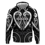 Custom Aotearoa Ngati Raukawa Hoodie Maori Tribal Pattern