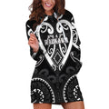Custom Aotearoa Ngati Raukawa Hoodie Dress Maori Tribal Pattern