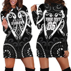 Custom Aotearoa Ngati Raukawa Hoodie Dress Maori Tribal Pattern