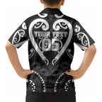 Custom Aotearoa Ngati Raukawa Kid Hawaiian Shirt Maori Tribal Pattern