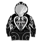 Custom Aotearoa Ngati Raukawa Kid Hoodie Maori Tribal Pattern