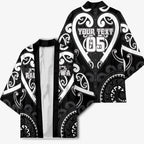 Custom Aotearoa Ngati Raukawa Kimono Maori Tribal Pattern