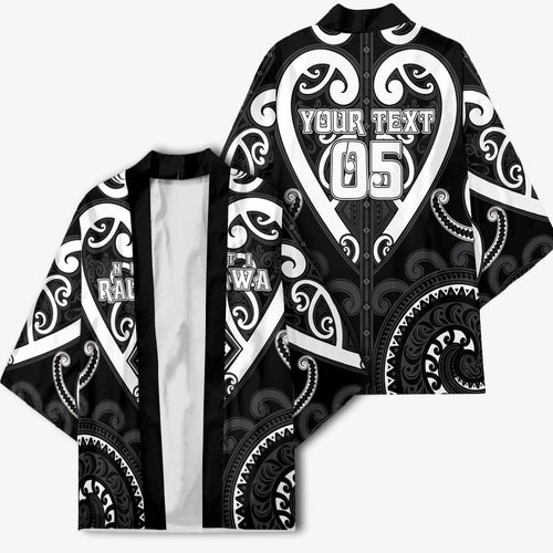 Custom Aotearoa Ngati Raukawa Kimono Maori Tribal Pattern