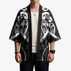 Custom Aotearoa Ngati Raukawa Kimono Maori Tribal Pattern