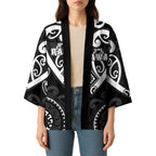 Custom Aotearoa Ngati Raukawa Kimono Maori Tribal Pattern