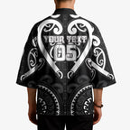 Custom Aotearoa Ngati Raukawa Kimono Maori Tribal Pattern