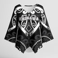 Custom Aotearoa Ngati Raukawa Kimono Sleeve Blouse Maori Tribal Pattern