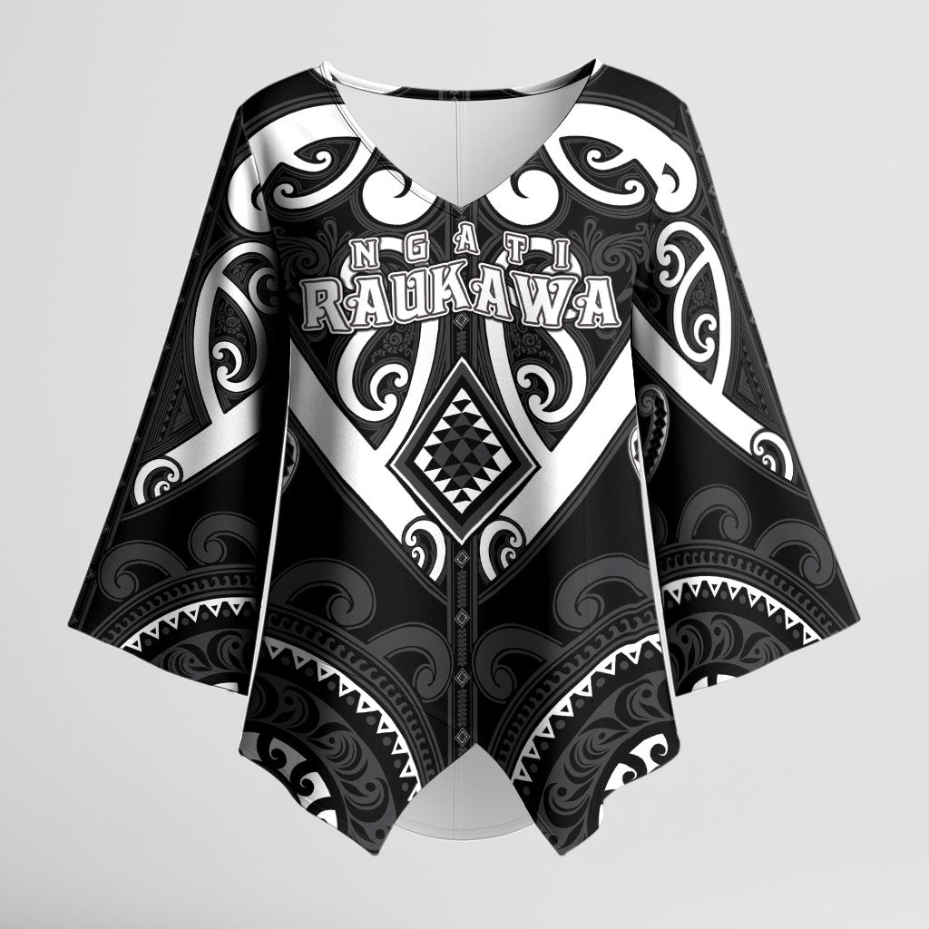 Custom Aotearoa Ngati Raukawa Kimono Sleeve Blouse Maori Tribal Pattern