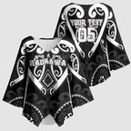 Custom Aotearoa Ngati Raukawa Kimono Sleeve Blouse Maori Tribal Pattern