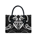 Aotearoa Ngati Raukawa Leather Bag Maori Tribal Pattern