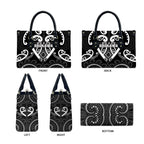 Aotearoa Ngati Raukawa Leather Bag Maori Tribal Pattern