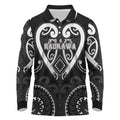 Custom Aotearoa Ngati Raukawa Long Sleeve Polo Shirt Maori Tribal Pattern
