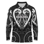 Custom Aotearoa Ngati Raukawa Long Sleeve Polo Shirt Maori Tribal Pattern