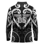 Custom Aotearoa Ngati Raukawa Long Sleeve Polo Shirt Maori Tribal Pattern