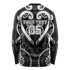 Custom Aotearoa Ngati Raukawa Long Sleeve Shirt Maori Tribal Pattern