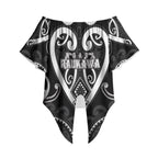 Custom Aotearoa Ngati Raukawa Off Shoulder Wrap Waist Top Maori Tribal Pattern